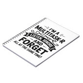 Funny I’m a Multitasker Saying Mom Life Dad Office ノートブック (左側)