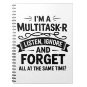 Funny I’m a Multitasker Saying Mom Life Dad Office ノートブック (正面)