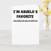 Funny “I’M ABUELA’S FAVORITE” – Cute Latino Family カード (黄色い花)