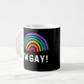 Funny “I’m Gay” Coffee Mug – LGBTQ+ Pride Gift コーヒーマグカップ (正面左)