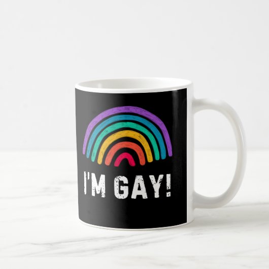 Funny “I’m Gay” Coffee Mug – LGBTQ+ Pride Gift コーヒーマグカップ (右)