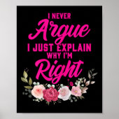 Funny I Never Argue I Just Explain Why I'm Right  ポスター (正面)