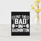 Funny I Put The Bad In - Badminton  カード (黄色い花)