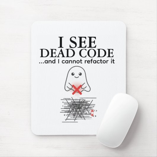 Funny I See Dead Code Programmer Mouse Pad マウスパッド (マウス)