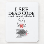 Funny I See Dead Code Programmer Mouse Pad マウスパッド (正面)
