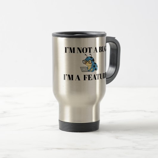 Funny I See Dead Code Programmer Mug トラベルマグ (正面右)