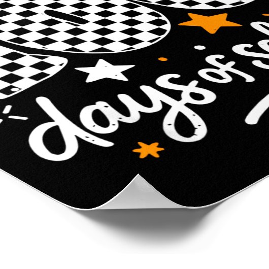 Funny I Survived 100 Days Of School Student Teache ポスター (角)