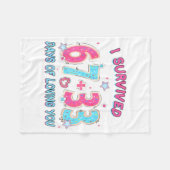 Funny I Survived 67 + 33 Days Of Loving You Valent フリースブランケット (正面(横))