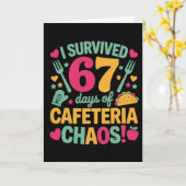Funny I Survived 67 Days Cafeteria Chaos School カード (黄色い花)