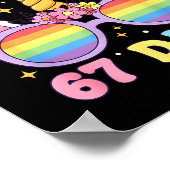 Funny I Survived 67 Days Of School Cat Teachers St ポスター (角)