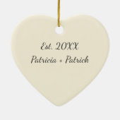 Funny I Tolerate You Heart - Sarcastic Christmas セラミックオーナメント (裏面)