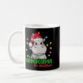 Funny I Want A Hiptamus For Christmas Xmas Hip Lov コーヒーマグカップ (左)