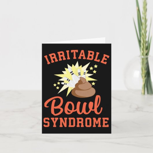 Funny Ibs Pooping Joke Irritable Bowel Syndrome Bo カード (正面)
