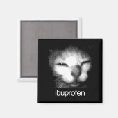 Funny Ibuprofen Cat Meme Retro Ugly Cat Face Mens  マグネット (正面/裏面)