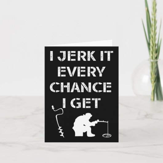 Funny Ice Fishing Quote For Frozen Lake Fisherman カード (正面)