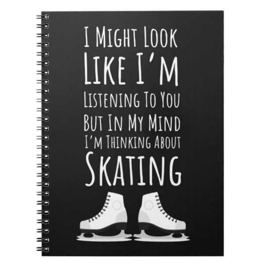 Funny Ice Skating Themed Gifts Winter Sport Skater ノートブック (正面)