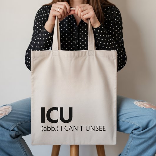 Funny ICU Nurse Tote Bag Graduation Gift for Her トートバッグ