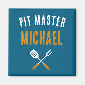 Funny Id Smoke That Name Bbq Grilling Dad  マグネット (正面)