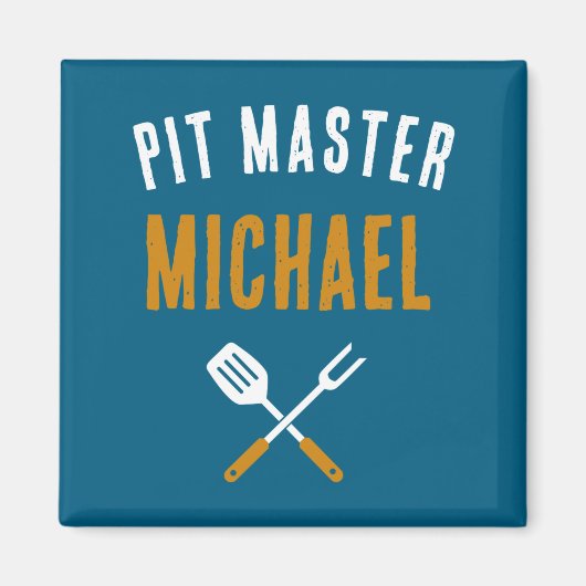 Funny Id Smoke That Name Bbq Grilling Dad  マグネット (正面)