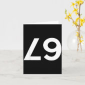 Funny Ide Down Backwards 67 Meme  カード (黄色い花)