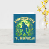 Funny If I Shenan Once I'll Shenanigan Bigfoot St  カード (黄色い花)