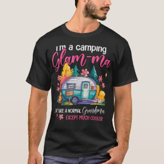 Funny I'M A Camping Glam-Ma Camper Campfire Campin Tシャツ