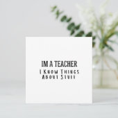 Funny Im A Teacher, I Know Things About Stuff  招待状 (スタンド正面)