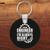 Funny I'm An Engineer Always Right キーホルダー (正面)