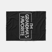 Funny I'm Grandma's Favorite Grandson Granddaughte フリースブランケット (正面(横))