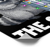 Funny I'm Just Here For The Snacks Raccoon Christm ポスター (角)