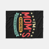 Funny I'm Mom's Favorite Son Daughter In Law Favor フリースブランケット (正面(横))