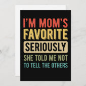 funny I'm Mom's Favorite Son Daughter Siblings シーズンカード (正面/裏面)