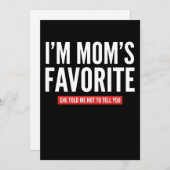 funny I'm Mom's Favorite Son Daughter Siblings シーズンカード (正面/裏面)