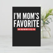 funny I'm Mom's Favorite Son Daughter Siblings シーズンカード (スタンド正面)