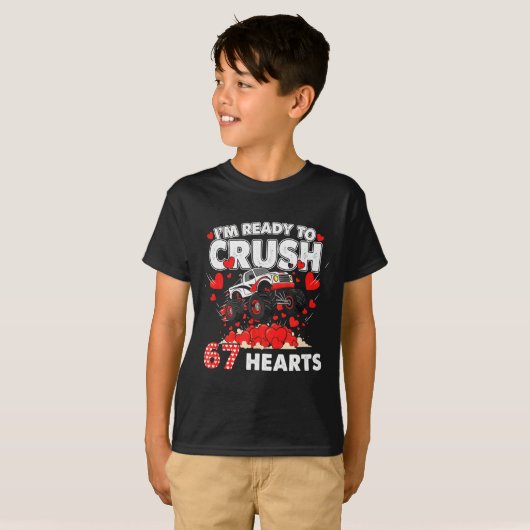 Funny I'm Ready To Crush 67 Hearts  Tシャツ (正面フル)