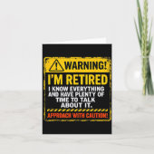 Funny I'm Retired Approach With Caution Men Dad Gr カード (正面)