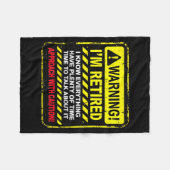 Funny I'm Retired Approach With Caution Men Dad Gr フリースブランケット (正面(横))