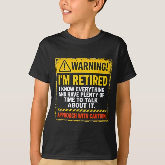 Funny I'm Retired Approach With Caution Men Dad Gr Tシャツ (正面)