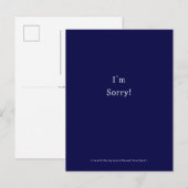 Funny I'm Sorry Apology Apologies Apologize ポストカード (正面/裏面)