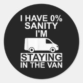 Funny I'm Staying In Tha Van Phasmophobia Drivers  ラウンドシール (正面)