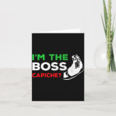 Funny I'm The Boss Italian Nonna Nonno Cache Humor カード (正面)