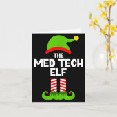Funny I'm The Med Tech Elf Christmas Xmas Medical カード (黄色い花)