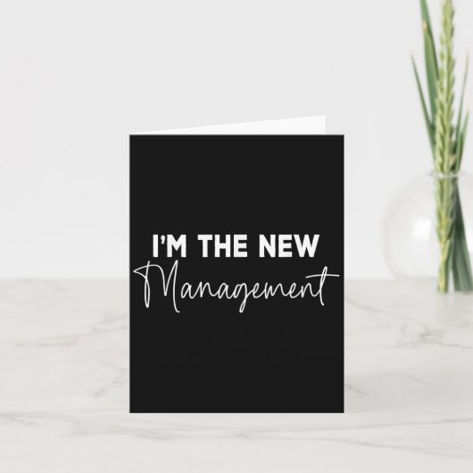 Funny I'm The New Management Bridal Cute New Bride カード (正面)