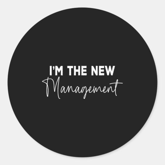 Funny I'm The New Management Bridal Cute New Bride ラウンドシール (正面)