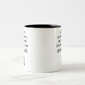 Funny I'm Thinking About Orangutans Primate Lover  ツートーンマグカップ (中央)