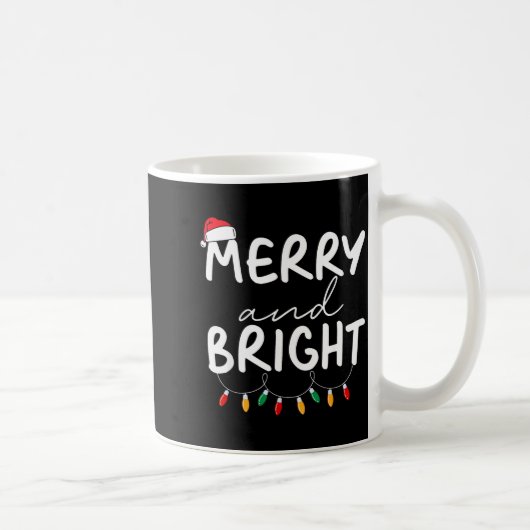 Funny I'm Trying To Feel Merry Xmas Bright Matchin コーヒーマグカップ (右)