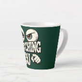Funny "I'M WATCHING YOU" Retro Eyes Coffee Mug - O カフェラテマグ (右アングル)