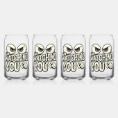 Funny "I'M WATCHING YOU" Retro Eyes Coffee Mug - O ガラス缶 (裏面)