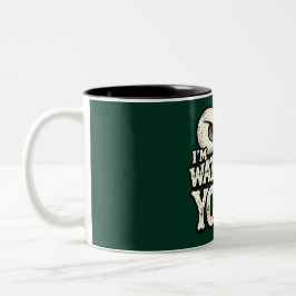Funny "I'M WATCHING YOU" Retro Eyes Coffee Mug - O ツートーンマグカップ