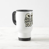 Funny "I'M WATCHING YOU" Retro Eyes Coffee Mug - O トラベルマグ (正面左)